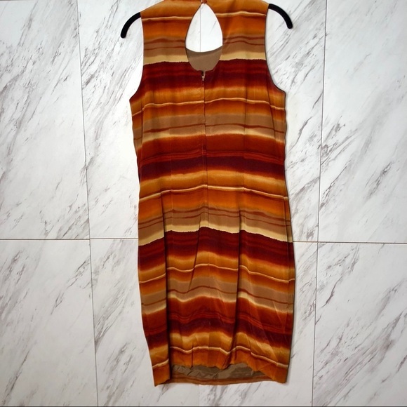 3/$60 Maggy London Silk Stripe Sleeveless Shift Dress SZ 8 - Picture 4 of 4